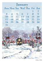 January 2016 Calendar